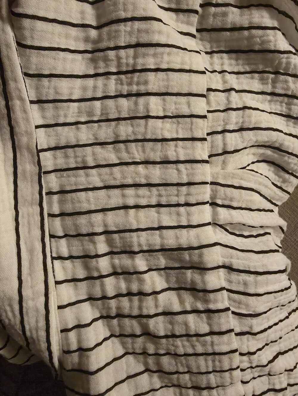 Serra White Shirt with Black Stripes - Short Sleeve Casual Tee PAJAMA SET